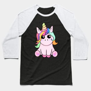 Pretty Pink Unicorn Baseball T-Shirt